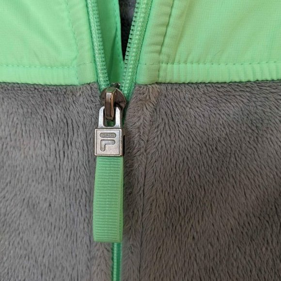 Fila Jackets & Coats Fila Sport Mint Grey Polar Fleece Zip Up Jacket - Picture 4 of 8
